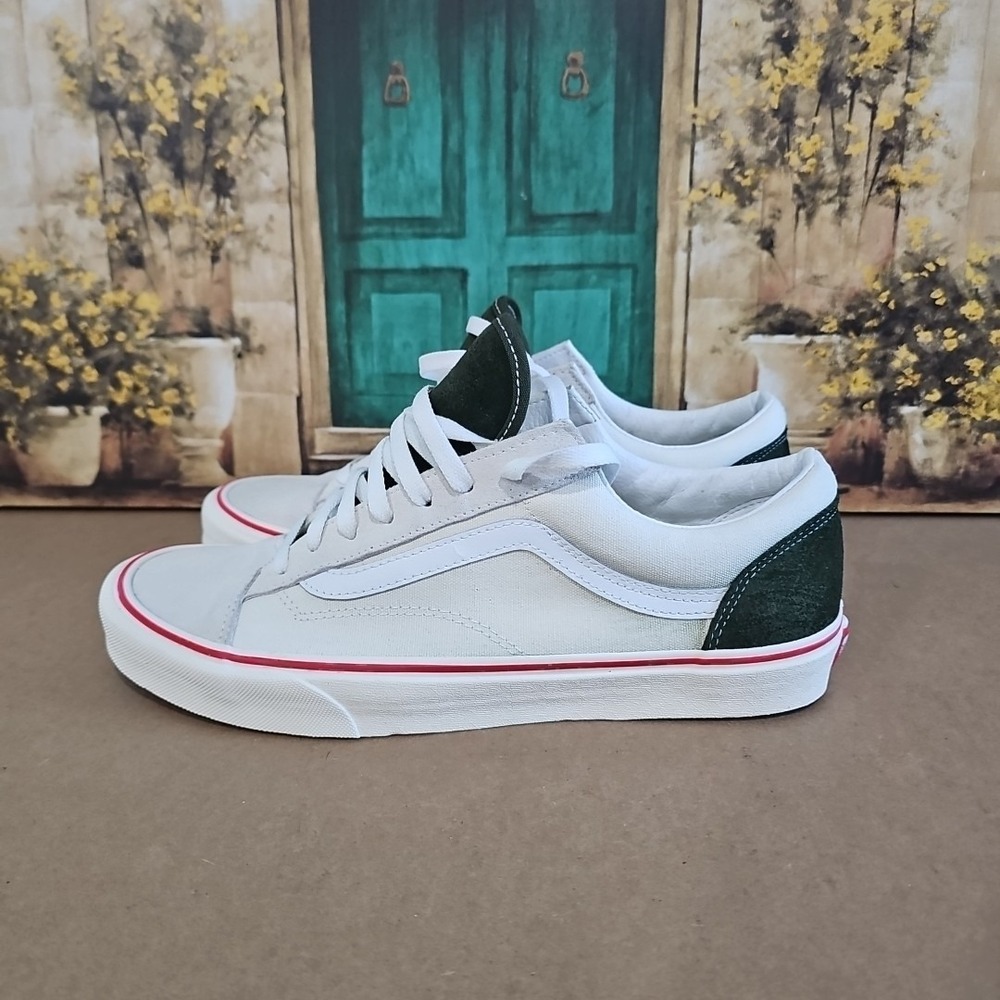 VANS Style 36 Retro Sport Shoes Men's Size 12  Marshmallow~Kombu Green